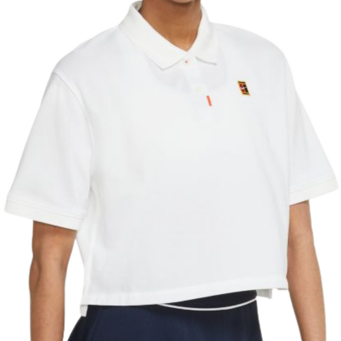 Nike 2.0 Womens Tennis Polo - White/Brilliant Orange