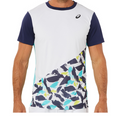 Asics 2022 Court Graphic SS Mens Tennis Top - Brilliant White