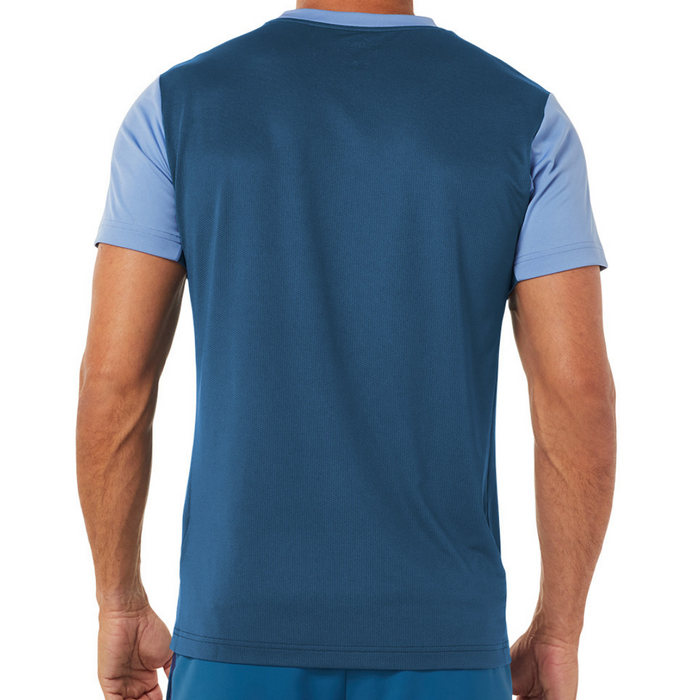 Asics 2022 Court Graphic SS Mens Tennis Top - Light Indigo