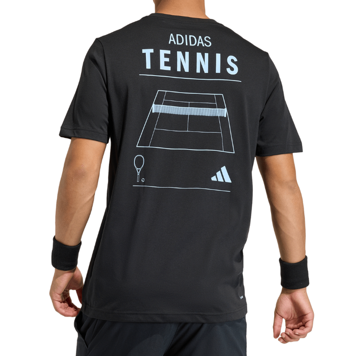 Adidas 2026 Category Graphic Mens Tennis T-Shirt - Black