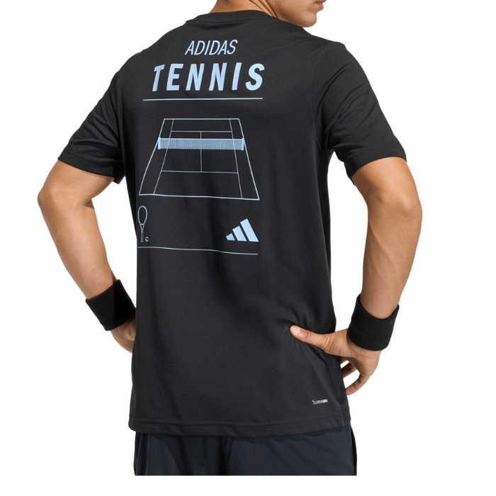 Adidas 2026 Category Graphic Mens Tennis T-Shirt - Black