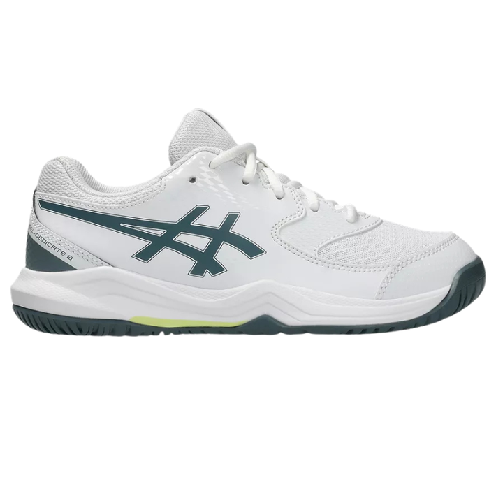Asics 2026 GEL-DEDICATE 8 GS Junior Tennis Shoes - White/Ironclad