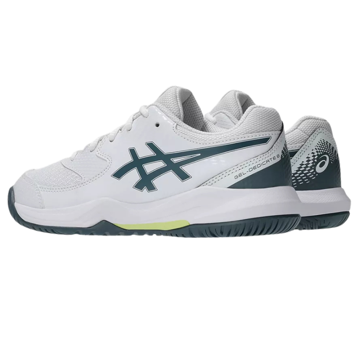 Asics 2026 GEL-DEDICATE 8 GS Junior Tennis Shoes - White/Ironclad