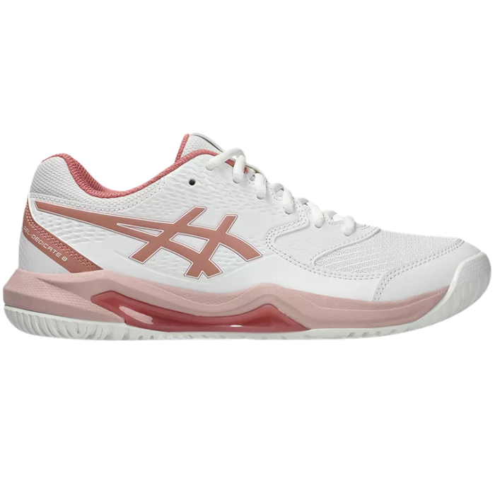 Asics 2026 GEL-DEDICATE 8 Womens Tennis Shoes - White/Rose Rouge