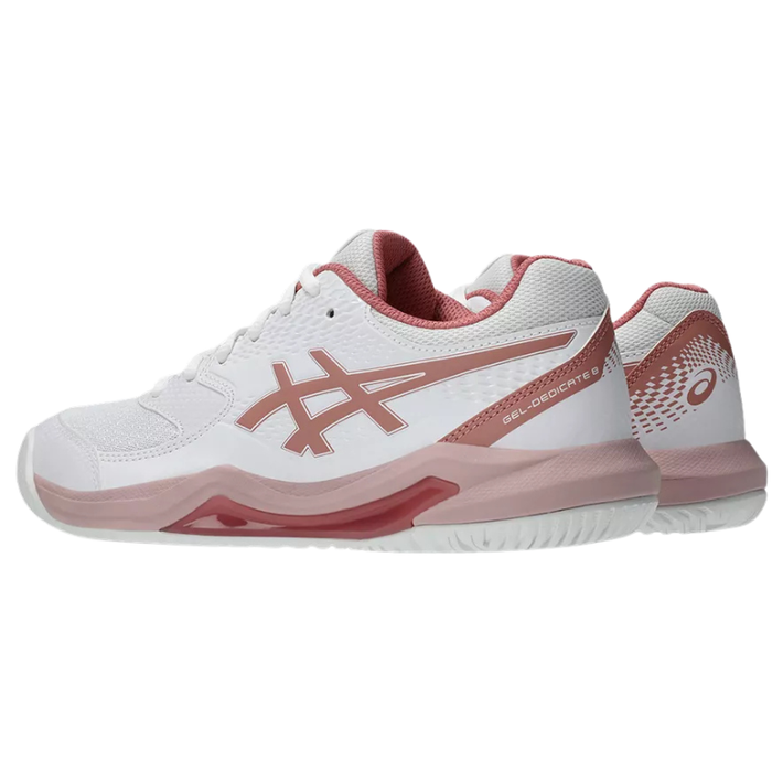 Asics 2026 GEL-DEDICATE 8 Womens Tennis Shoes - White/Rose Rouge