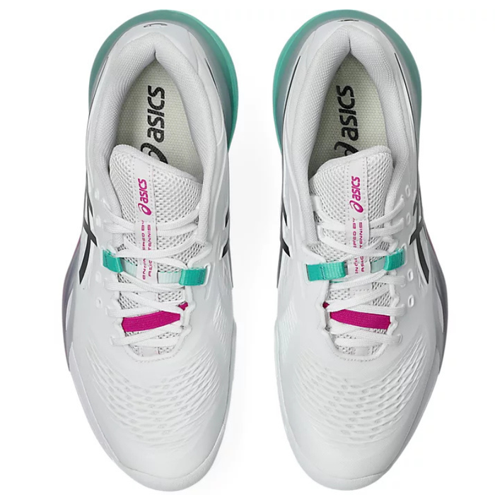 Asics 2026 GEL-RESOLUTION X CLAY Mens Tennis Shoes - White/Aurora Green