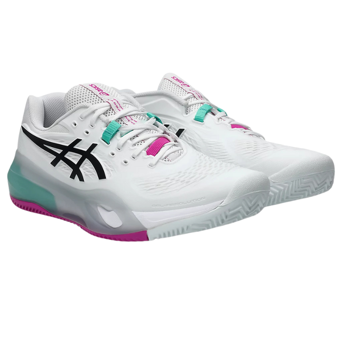 Asics 2026 GEL-RESOLUTION X CLAY Mens Tennis Shoes - White/Aurora Green