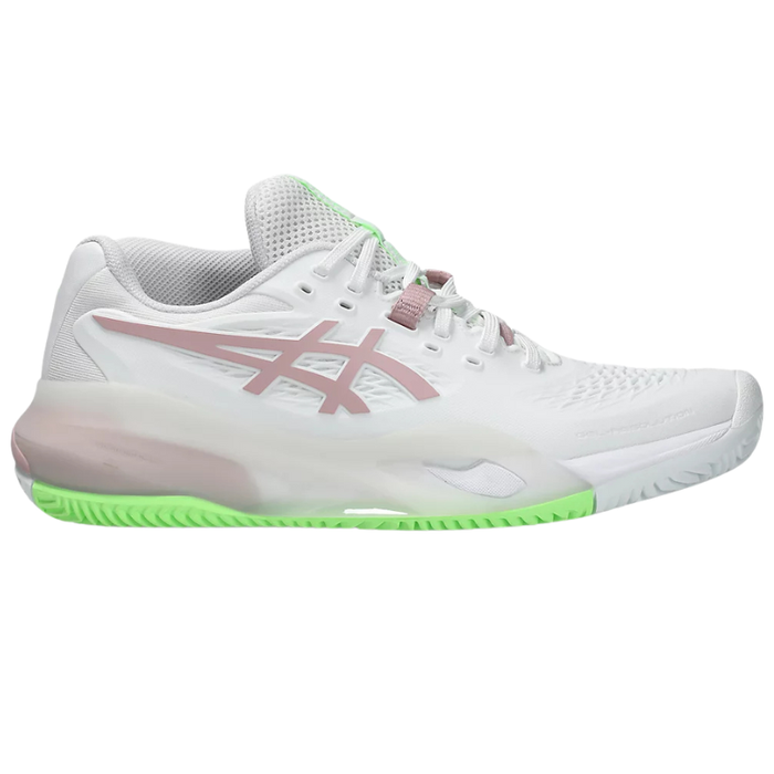 Asics 2026 GEL-RESOLUTION X CLAY Womens Tennis Shoes - White/Morganite