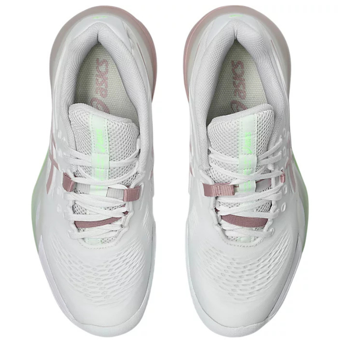 Asics 2026 GEL-RESOLUTION X CLAY Womens Tennis Shoes - White/Morganite
