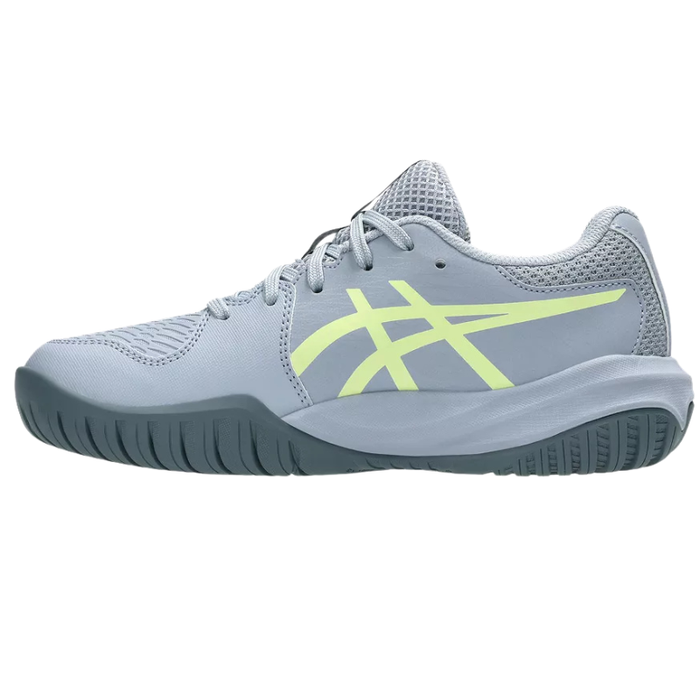 Asics 2026 GEL-RESOLUTION X GS Junior Tennis Shoes - Grey Blue/Pistachio