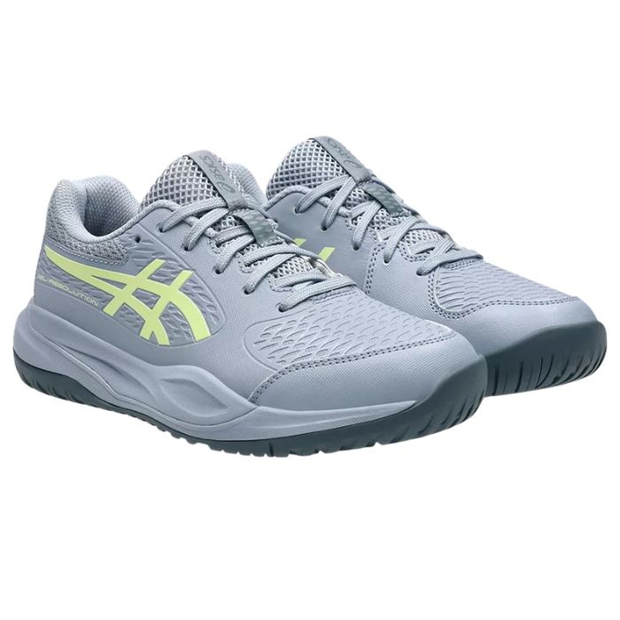Asics 2026 GEL-RESOLUTION X GS Junior Tennis Shoes - Grey Blue/Pistachio