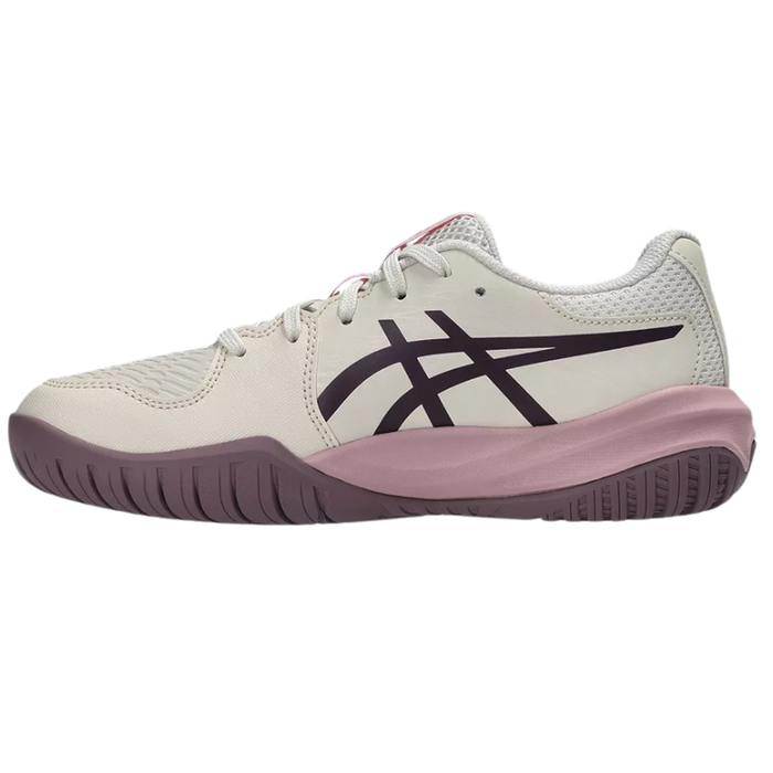Asics 2026 GEL-RESOLUTION X GS Junior Tennis Shoes - Soft Oak/Dark Aubergine