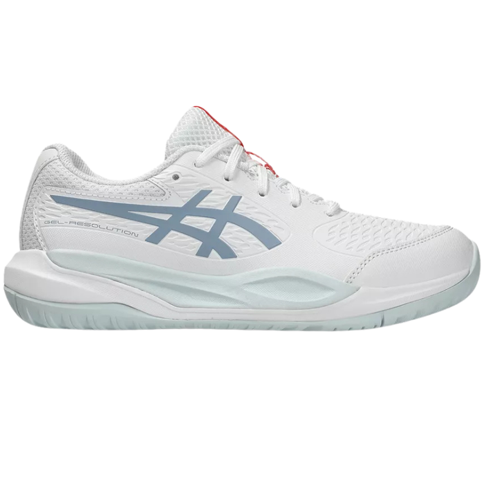 Asics 2026 GEL-RESOLUTION X GS Junior Tennis Shoes - White/Grey Blue