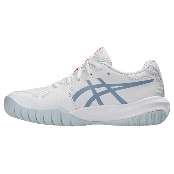 Asics 2026 GEL-RESOLUTION X GS Junior Tennis Shoes - White/Grey Blue