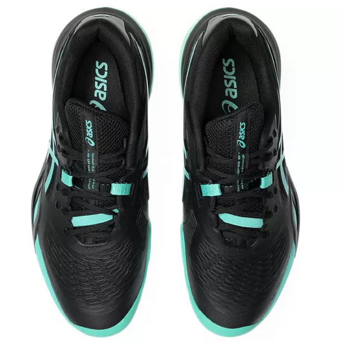 Asics 2026 GEL-RESOLUTION X Mens Tennis Shoes - Black/Aurora Green