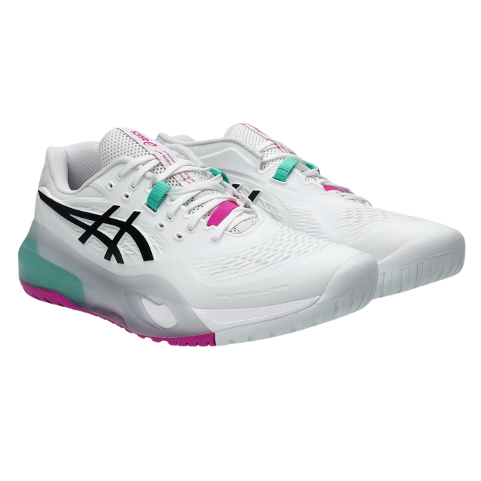 Asics 2026 GEL-RESOLUTION X Mens Tennis Shoes - White/Aurora Green