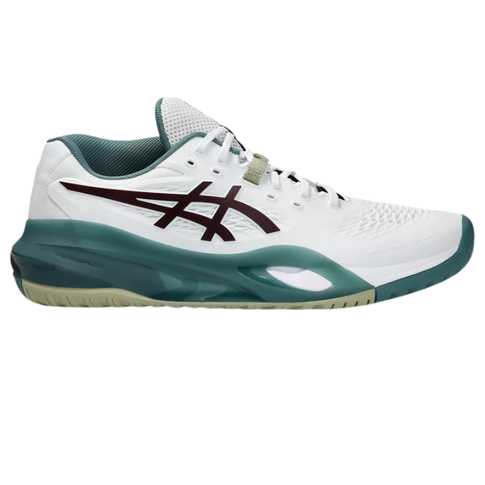 Asics 2026 GEL-RESOLUTION X Wide 2E Mens Tennis Shoes - White/Dark Aubergine