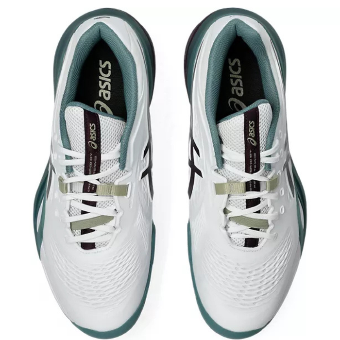 Asics 2026 GEL-RESOLUTION X Wide 2E Mens Tennis Shoes - White/Dark Aubergine
