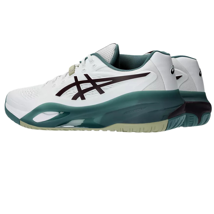 Asics 2026 GEL-RESOLUTION X Wide 2E Mens Tennis Shoes - White/Dark Aubergine