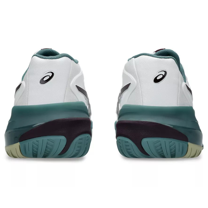 Asics 2026 GEL-RESOLUTION X Wide 2E Mens Tennis Shoes - White/Dark Aubergine