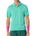 Asics 2026 MATCH JACQUARD Short Sleeves Mens Tennis Polo - Aurora Green