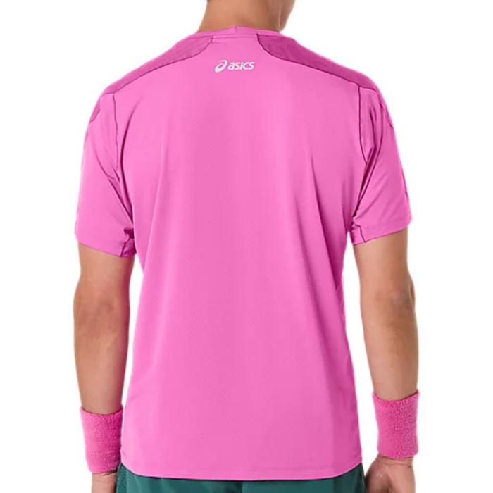 Asics 2026 MATCH JACQUARD Short Sleeves Mens Tennis Top - Digital Sakura