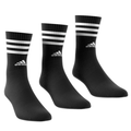 Adidas 3-Stripes Cushioned 3 Pairs Tennis Crew Socks - Black/White