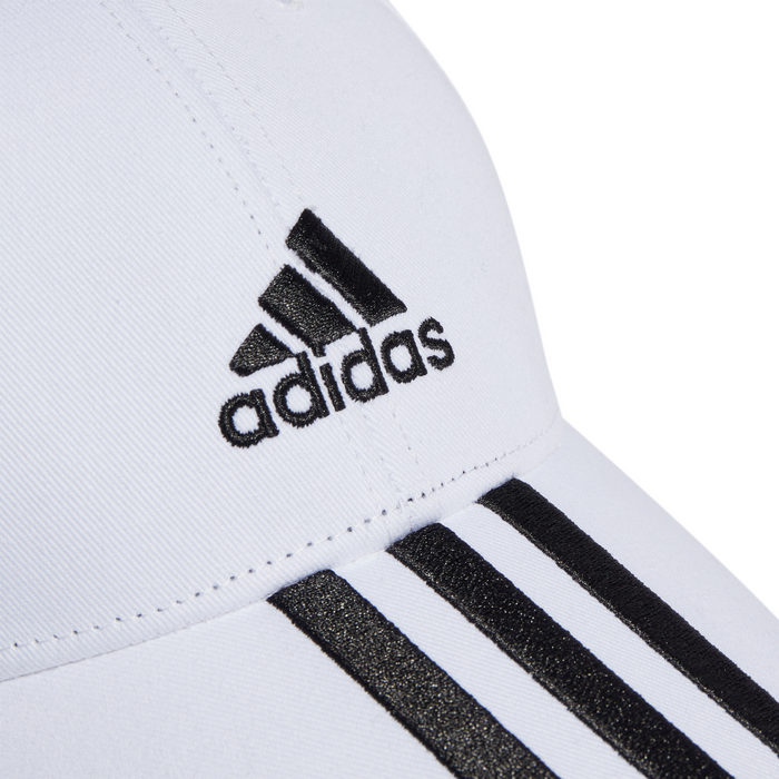 Adidas 3Stripes Cotton Twill Unisex Tennis Cap - White/Black