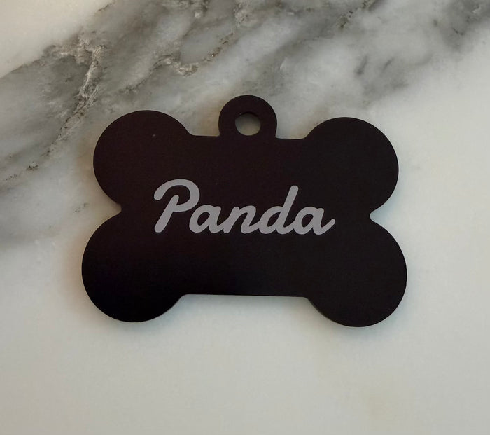 Aluminum Dog Tag ID - Black (Two Sided Customizations)