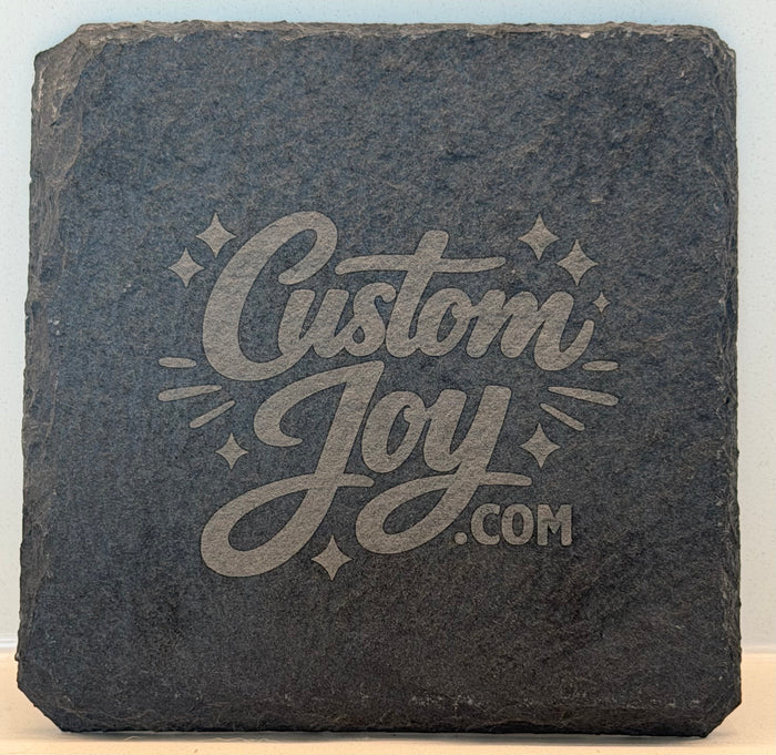 Black Slate Coaster Set - 2x (Personalized)