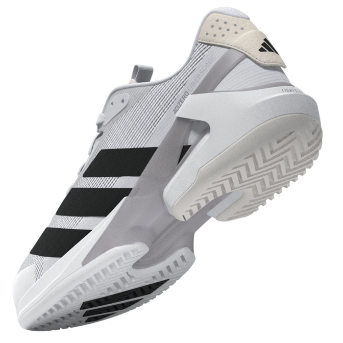 Adidas Adizero Ubersonic 5M Mens Tennis Shoes - Cloud White/Core Black/Silver Metallic
