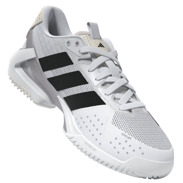 Adidas Adizero Ubersonic 5M Mens Tennis Shoes - Cloud White/Core Black/Silver Metallic