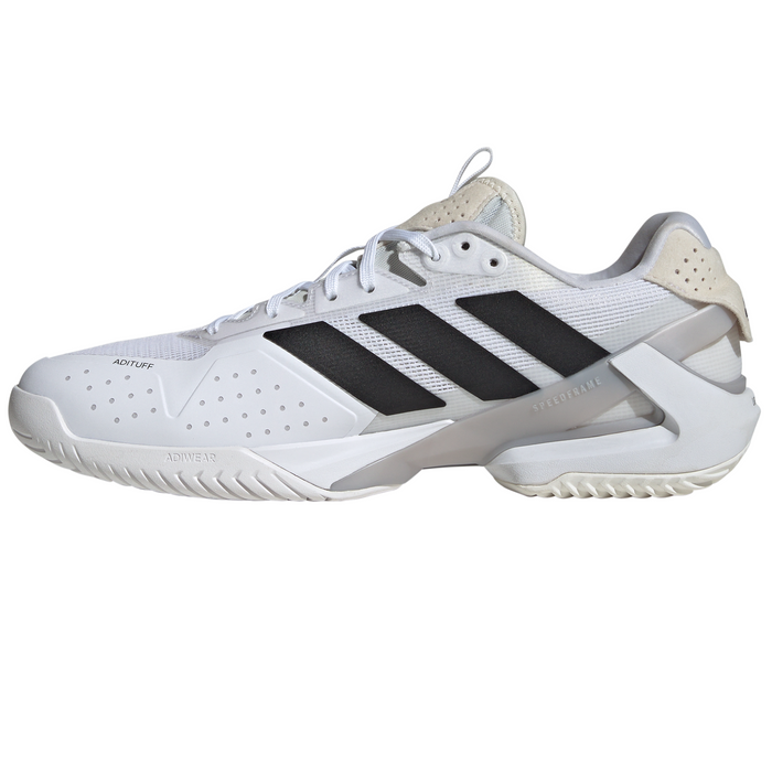 Adidas Adizero Ubersonic 5M Mens Tennis Shoes - Cloud White/Core Black/Silver Metallic