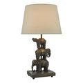 Alina Elephant Table Lamp Antique Bronze With Shade <br>Antique Bronze