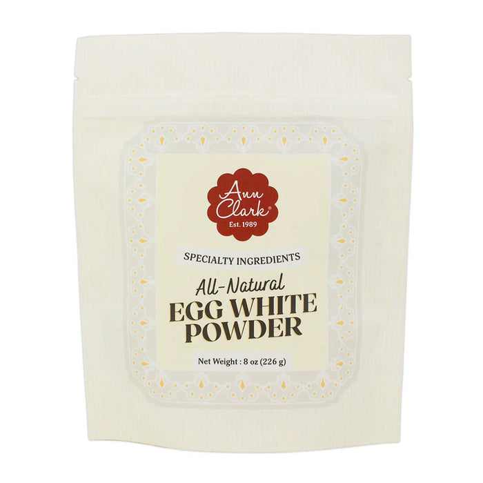 Ann Clark All-Natural 100% Egg White Powder 8 oz jar, dried pasteurised egg whites for meringue and royal icing made in the USA, item 39-003