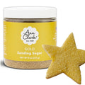 Ann Clark Gold Sanding Sugar 8 oz jar, sparkling gold decorating sugar for cookies and cakes, item 37-013
