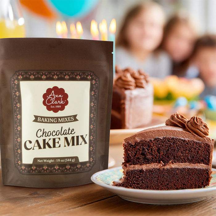 Ann Clark Gourmet Chocolate Cake Mix 16 oz bag, rich chocolate cake baking mix with Dutch-process cocoa made in the USA, item 43-031