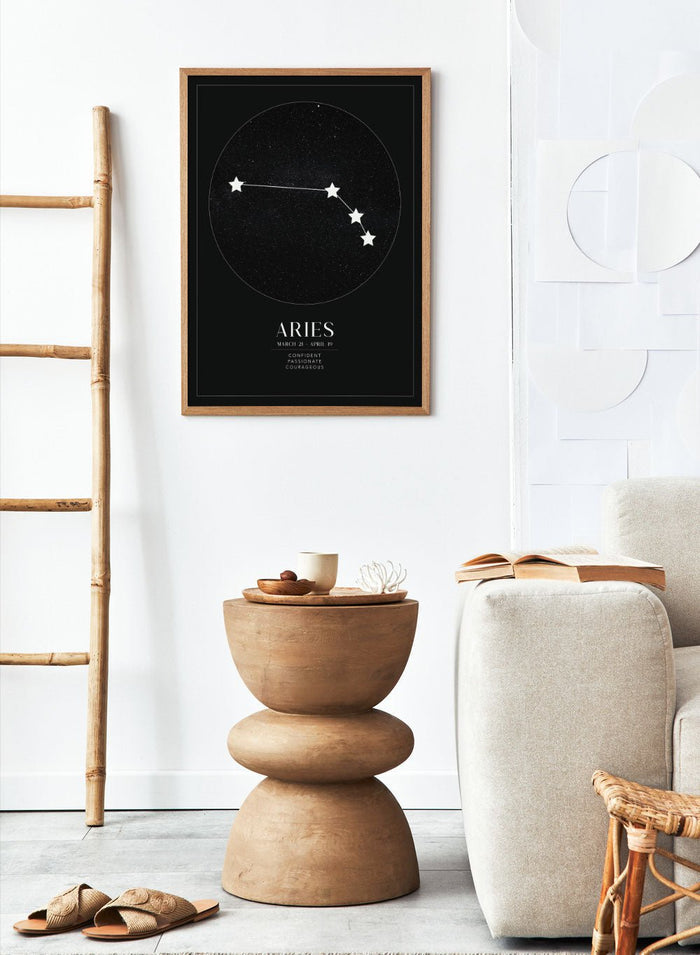 Aries Zodiac Art Print (Light/Dark)_Sugar & Canvas