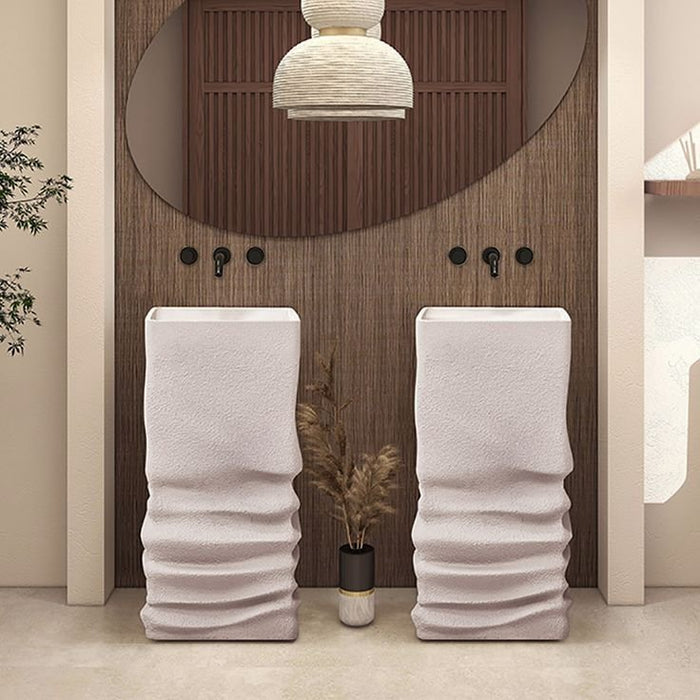 Artificial Stone Pedestal Wash Basin - Model 001