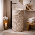 Artificial Stone Pedestal Wash Basin - Model 007