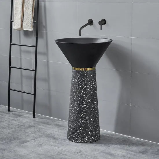 Artificial Stone Pedestal Wash Basin - Model 008