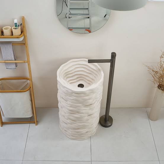 Artificial Stone Pedestal Wash Basin - Model 010