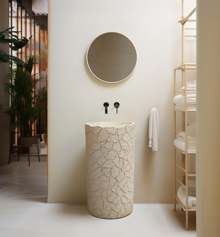 Artificial Stone Pedestal Wash Basin - Model 011