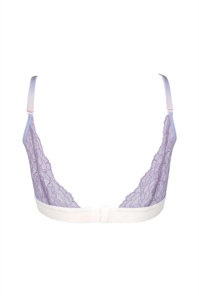 Athena Bralette Triangle Lace Bra Lilac