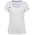 Babolat Play Cap Sleeve Girl Top 1000 - White/White