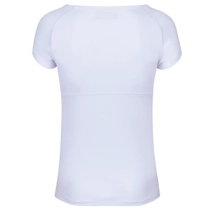 Babolat Play Cap Sleeve Girls Top - White/White