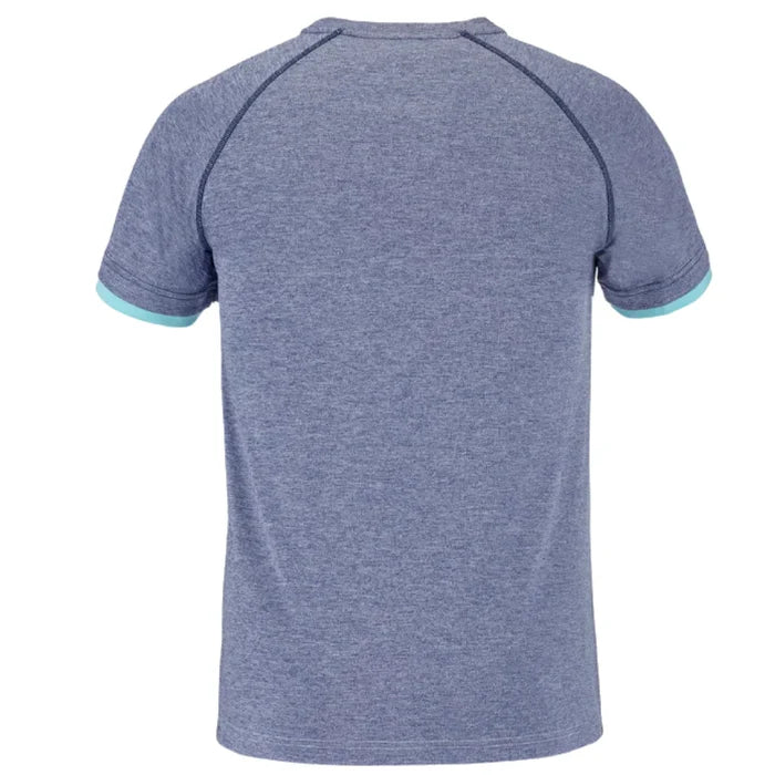 Babolat Play Crew Neck  Men's Tee - White/Heather Blue