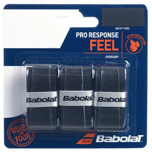 Babolat Pro Response Feel Overgrip 3 Pack - Black