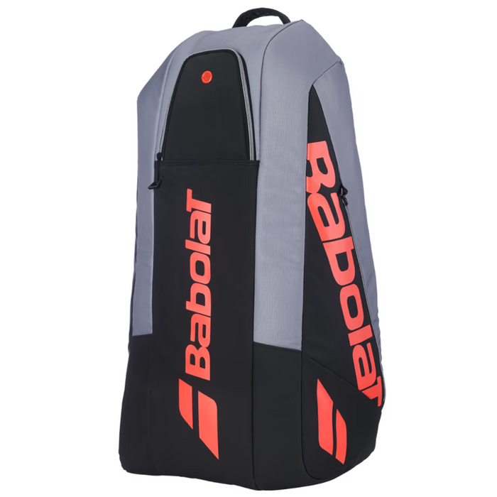 Babolat Pure Strike 6 Racquet Tennis Bag - Carbon Gray/Neon Red