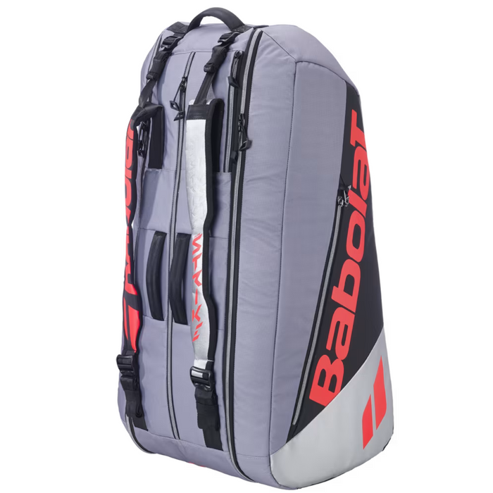 Babolat Pure Strike 9 Racquet Tennis Bag - Carbon Gray/Neon Red